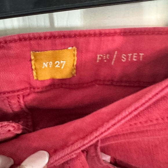 Pilcro & The Letterpress Stet Skinny Jeans Rust Mid Rise Anthropologie Womens 27 - Picture 4 of 15